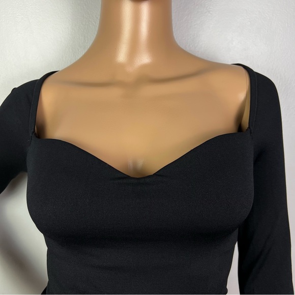 NEW SIMON MILLER BLACK SEAMLESS STRETCH BODYSUIT - Picture 3 of 8